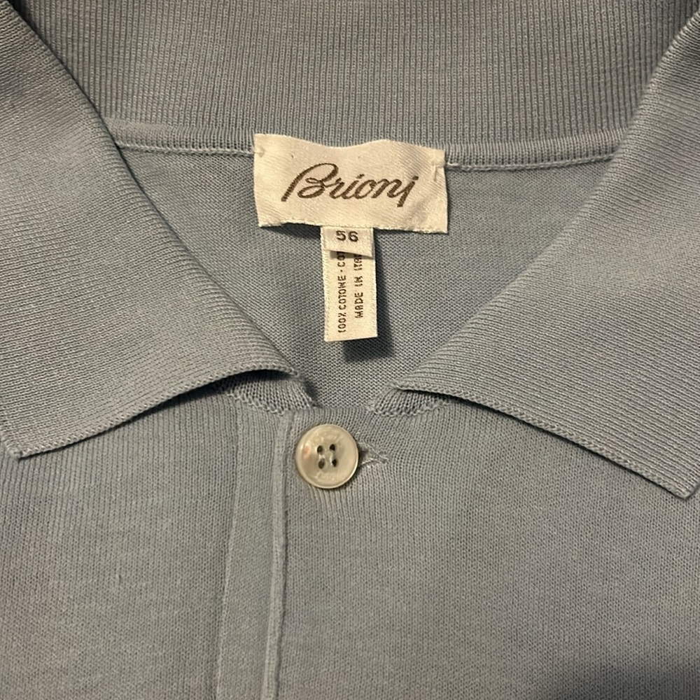 Men’s Brioni light blue polo size 56